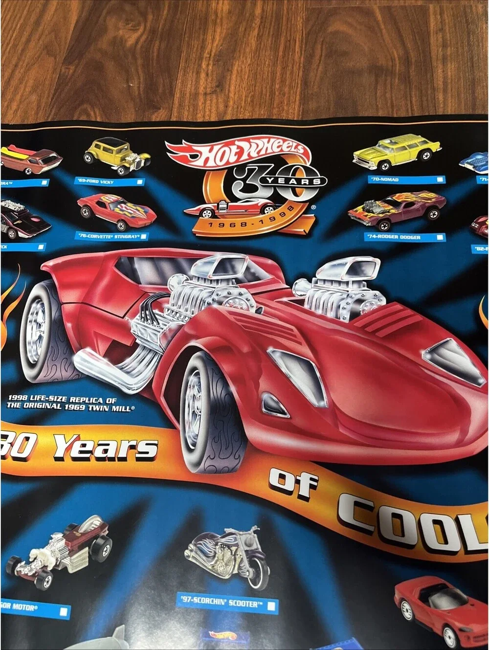 1998 Hot Wheels 30th Anniversary Collection Poster 18